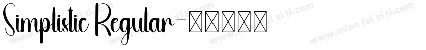 Simplistic Regular字体转换